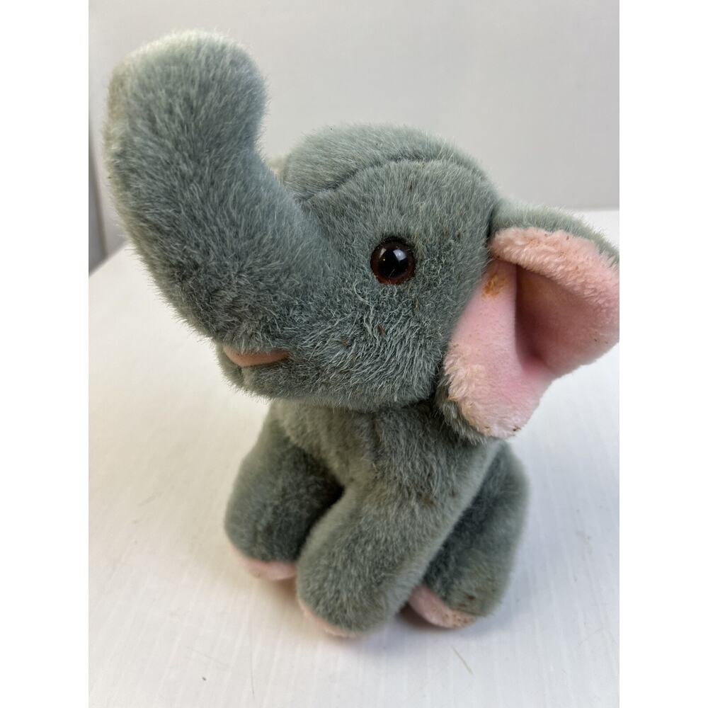 Fundamental Too 1987 Squeezem's Plush Elephant Gray Stuffie Vintage 80s